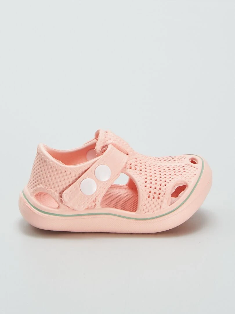 Sandales fermées en plastique moulé Rose