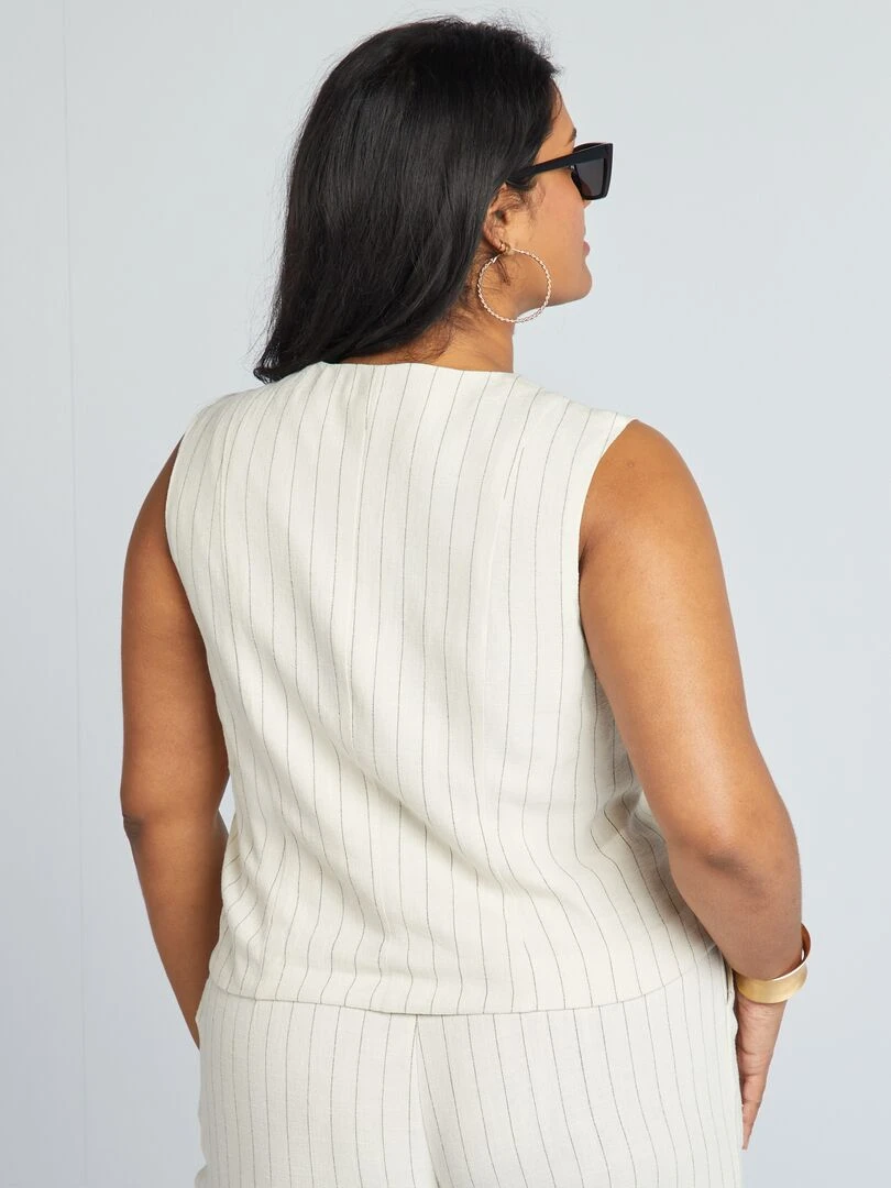 Gilet de costume style garçon de café   Beige