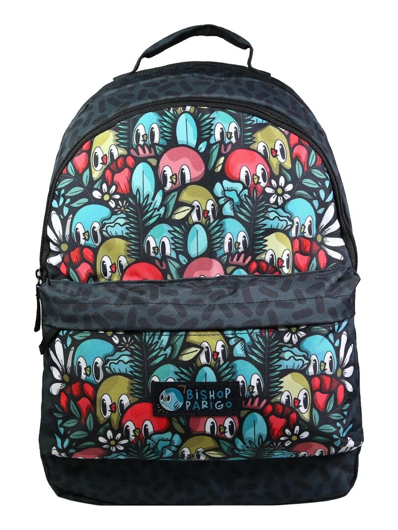 BAGTROTTER Sac à dos 2 compartiments Bishop Parigo Multicolore Art Multicolore