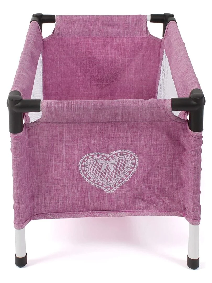 Lit de voyage pour poupées jean rose   N/A