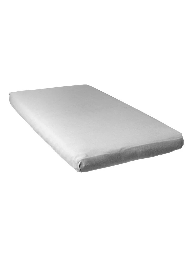 Drap housse uni 40x80 cm Gris   Gris
