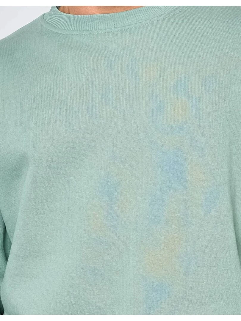 Pull Col Rond Kebello   Bleu turquoise