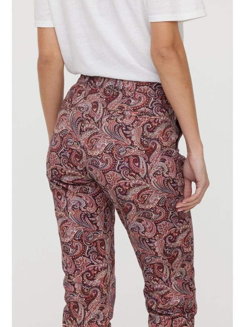 Lee Cooper   Pantalon coton chino slim JEMILA   Rouge brique