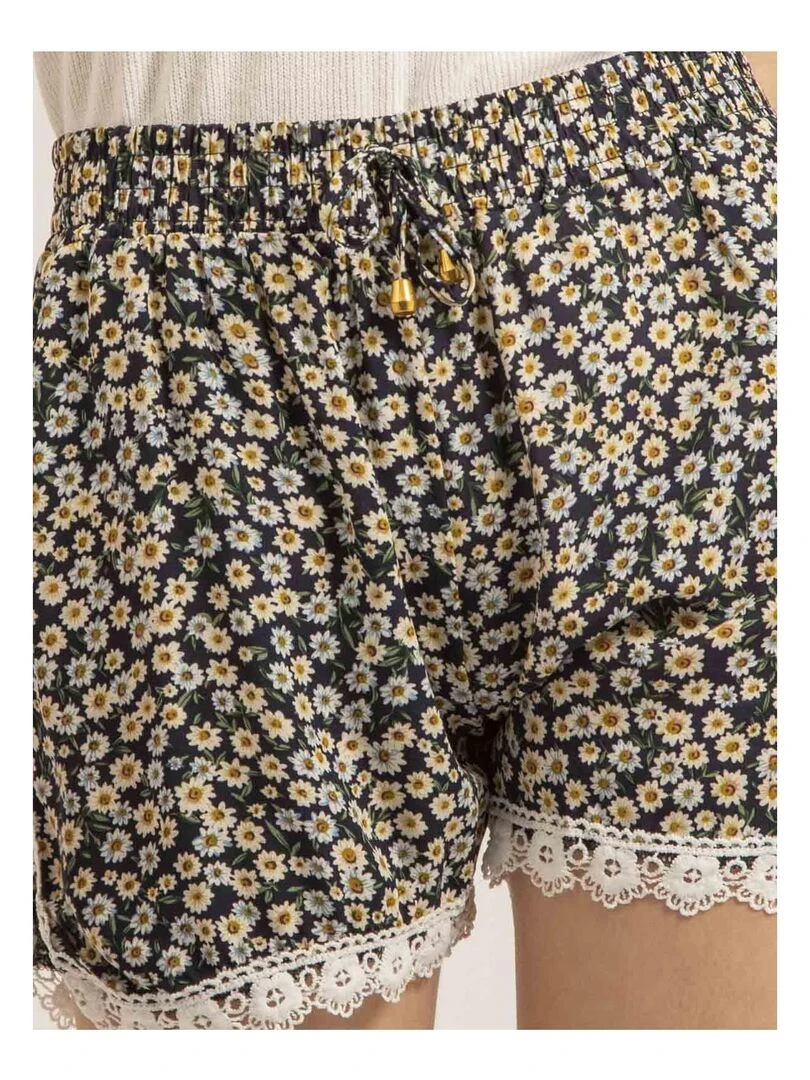 Short dentelle XIAME   Bleu marine