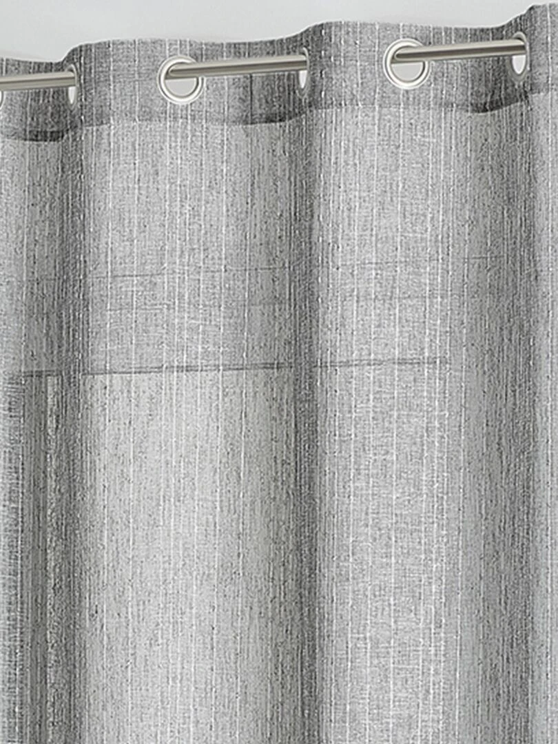 Voilage tamisant à œillets Gris clair