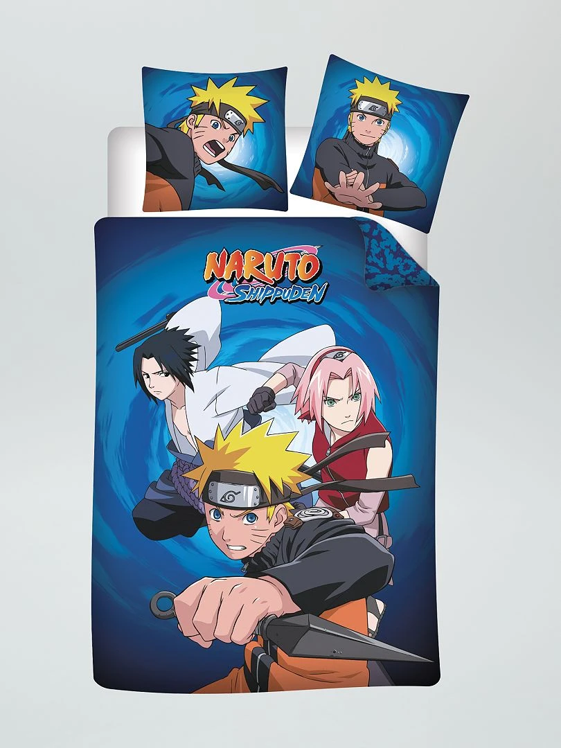 Parure de lit 'Naruto' 1 personne bleu