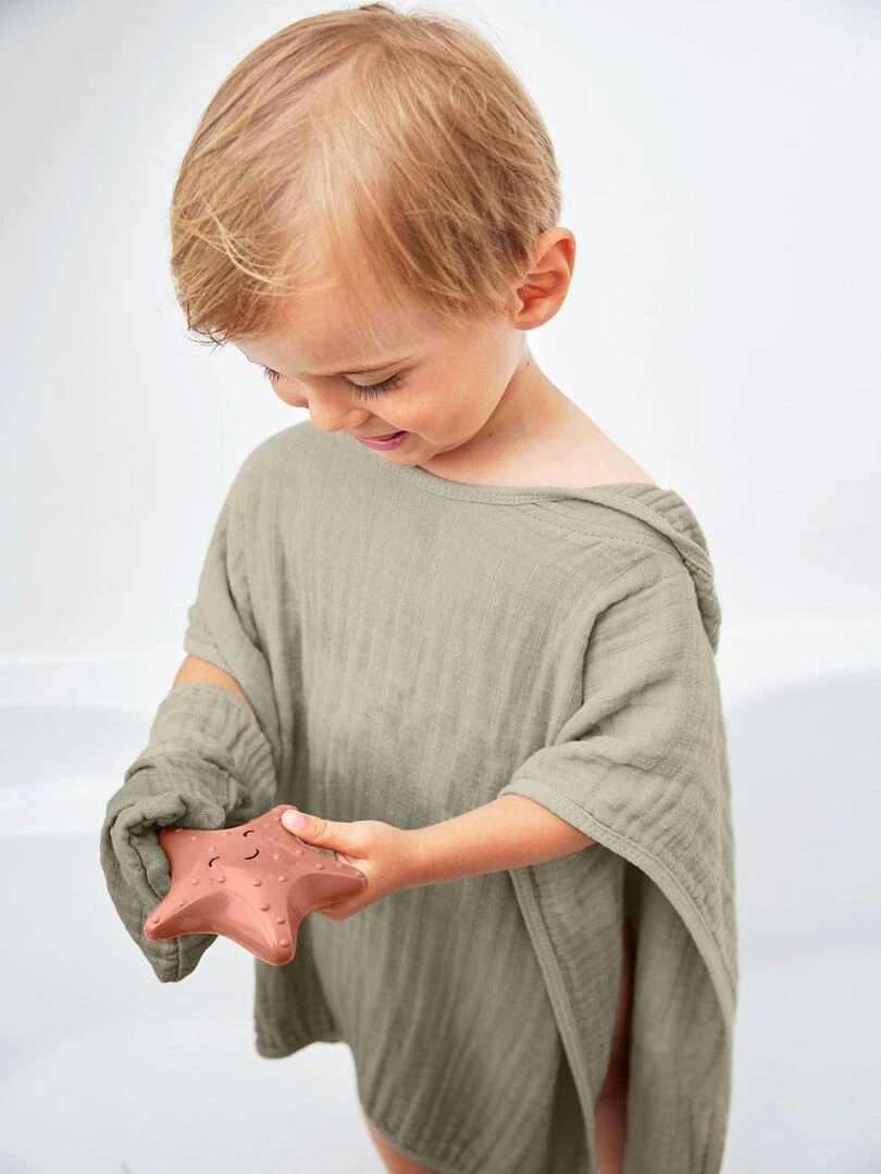 Jouet de bain en caoutchouc naturel Tortue Vert