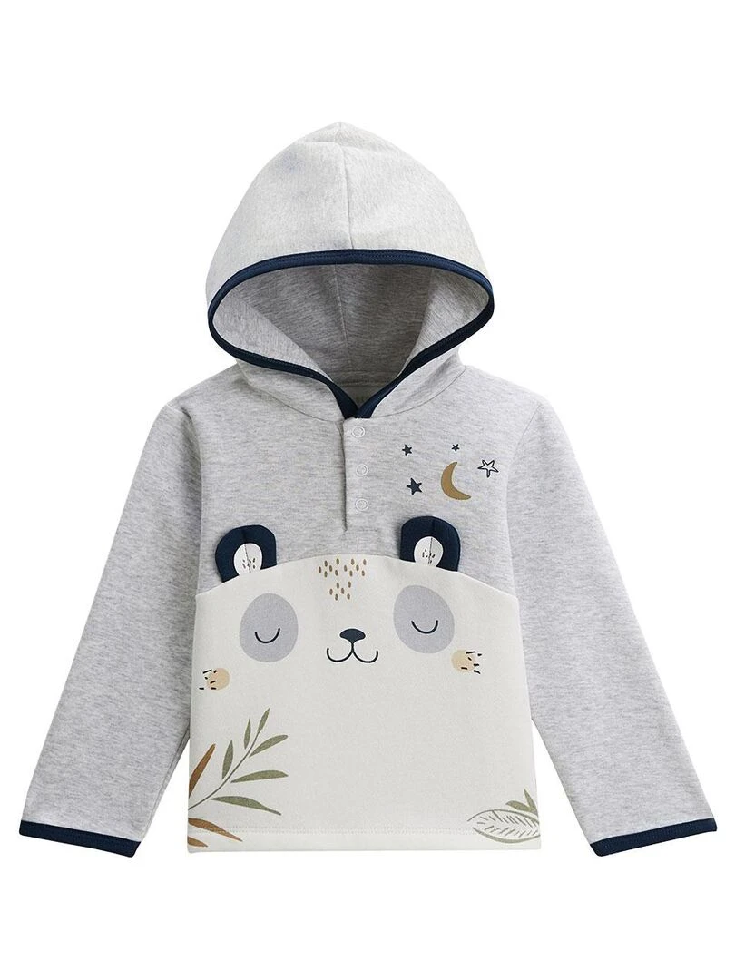 Ensemble bébé en molleton sweat à capuche et pantalon Tropic Moon Bleu