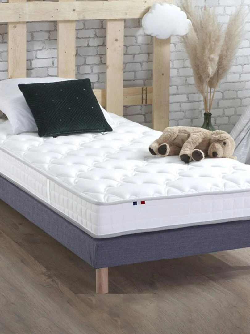 Matelas 100% latex 5 zones ORIGINEL Spécial Dos Sensible Fabriqué en France Blanc