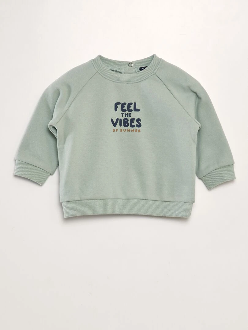 Sweat coloré en coton Vert clair