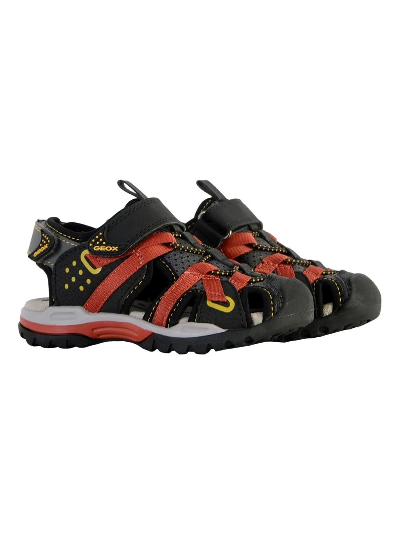 Sandale Cuir Enfant Geox Borealis   Noir