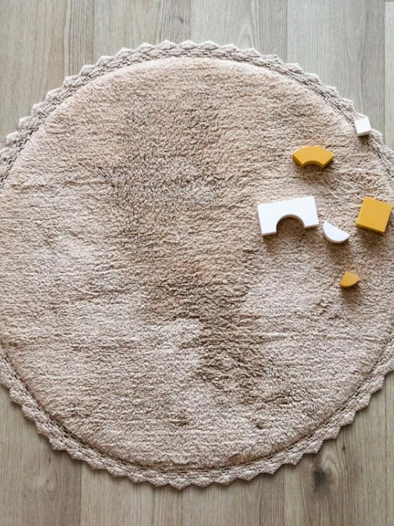 Tapis Rond Perla Nude (110 Cm)   Beige