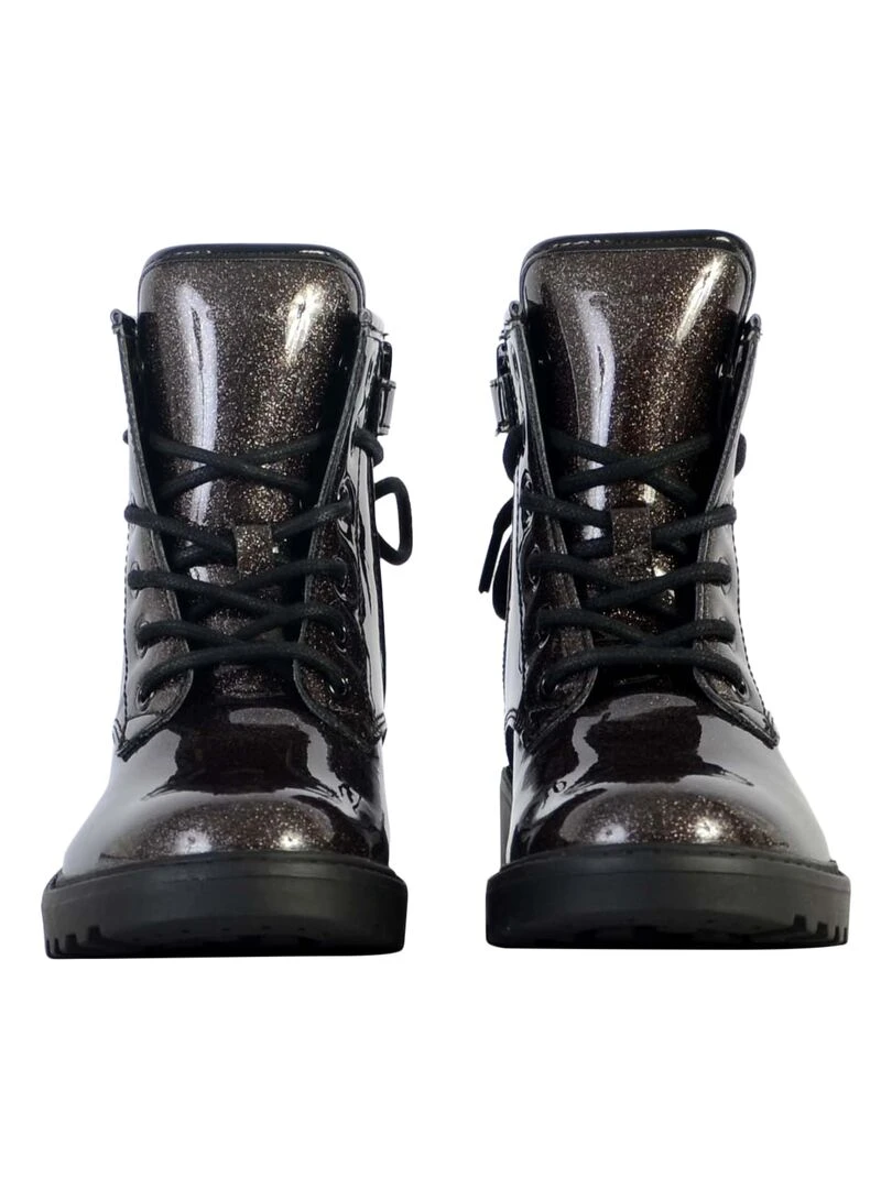 Bottine Cuir Enfant Geox Casey   Gris