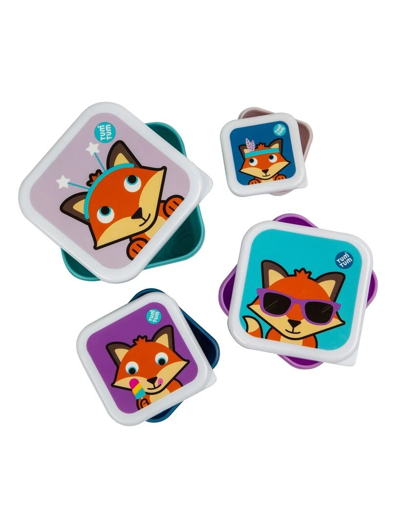 Lot de 4 Boites gigognes Felicity Fox Multicolore
