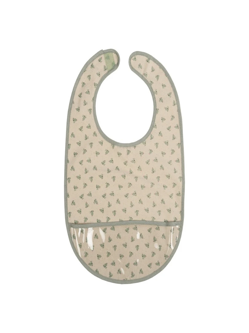 Bavoir À Poche En Coton Les Lapins Vert d'eau