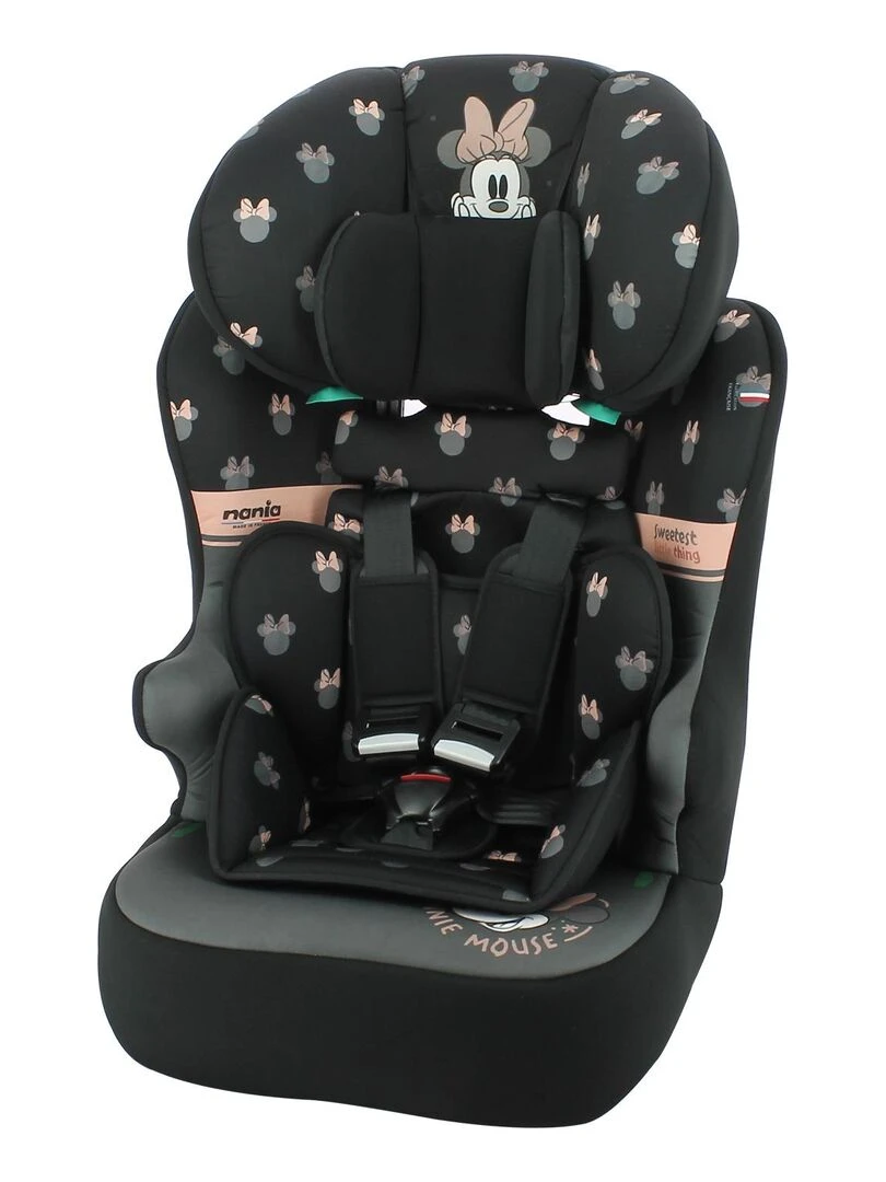 Nania Siège auto ceinturé RACE I 76 140 cm R129 i Size – Fabrication Française Minnie Rose clair
