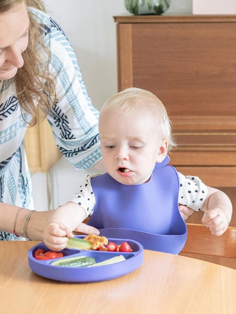 Bavoir en silicone   Violet