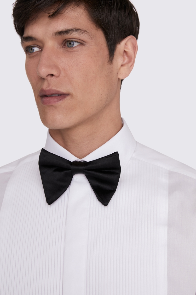 Tailored Fit White Self Stripe Shirt   Buy Online at Moss