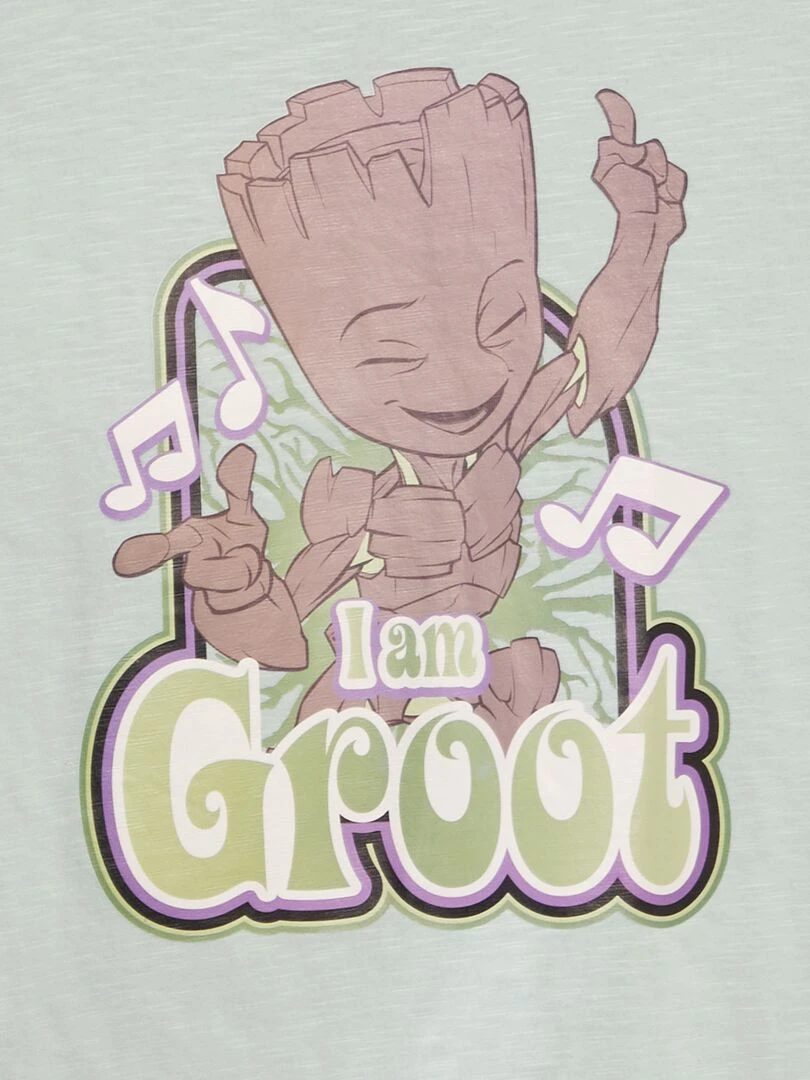 T shirt imprimé 'Groot' Vert