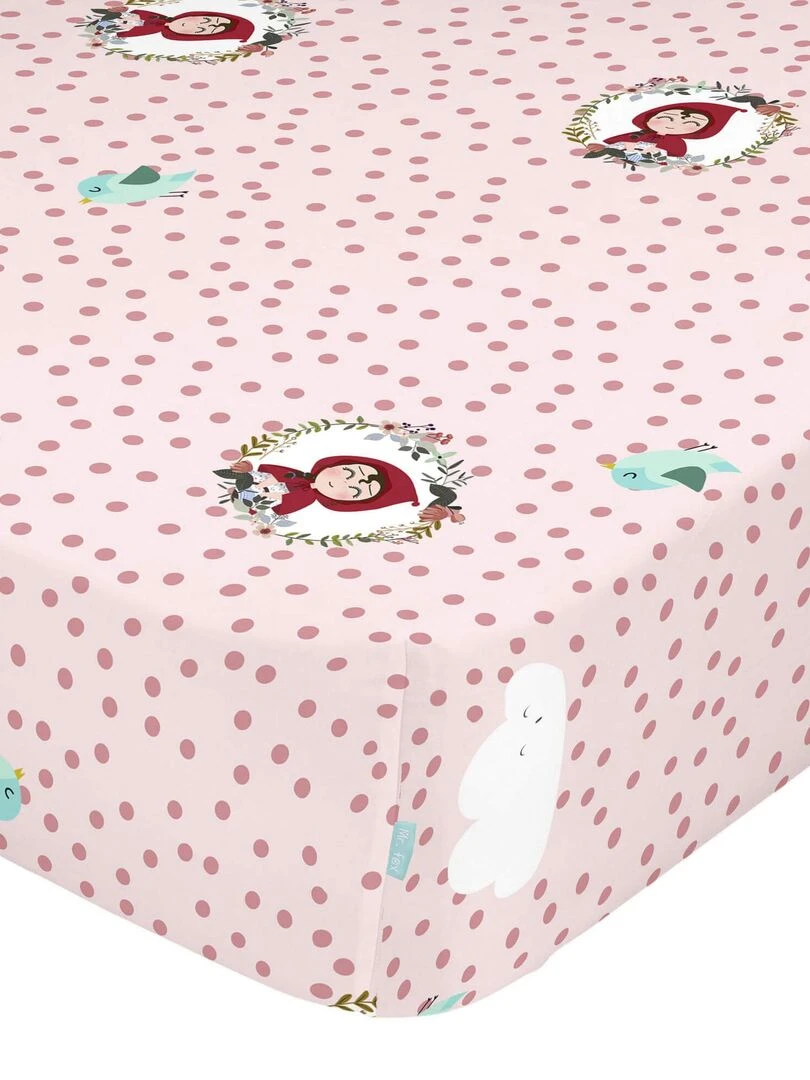 Drap housse Red riding hood "Happyfriday" Blanc