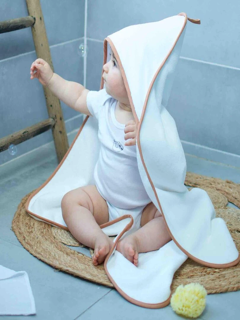 Cape de bain en gaze de coton  Jeanne   Marron