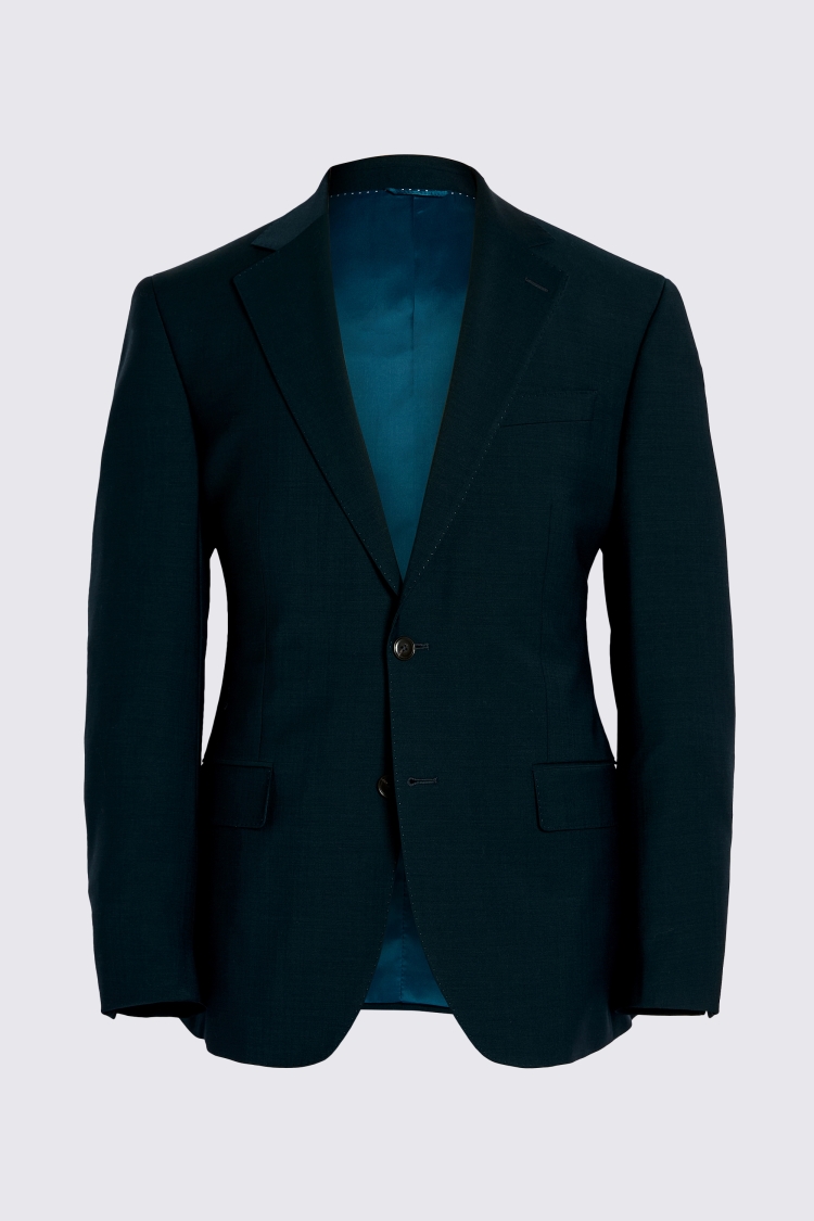 Italian Slim Fit Navy Hopsack Jacket    Buy Online at Moss