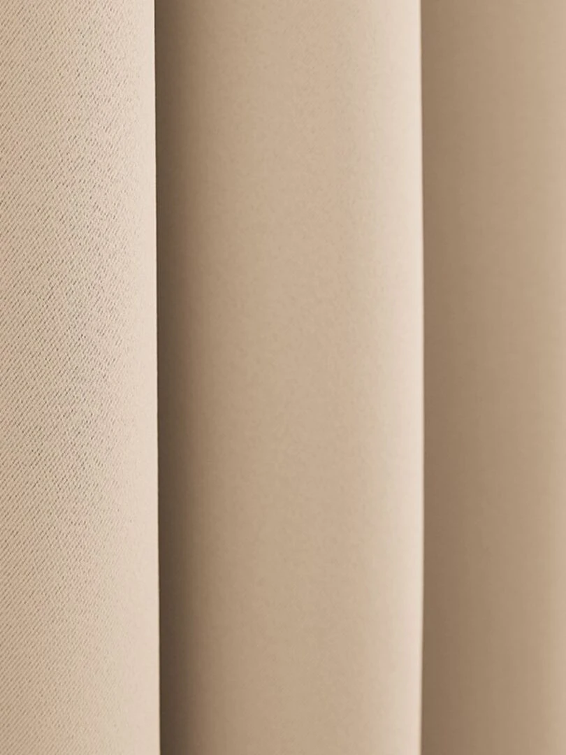 Rideau Occultant Beige Clair 140 X 260 Cm   Beige