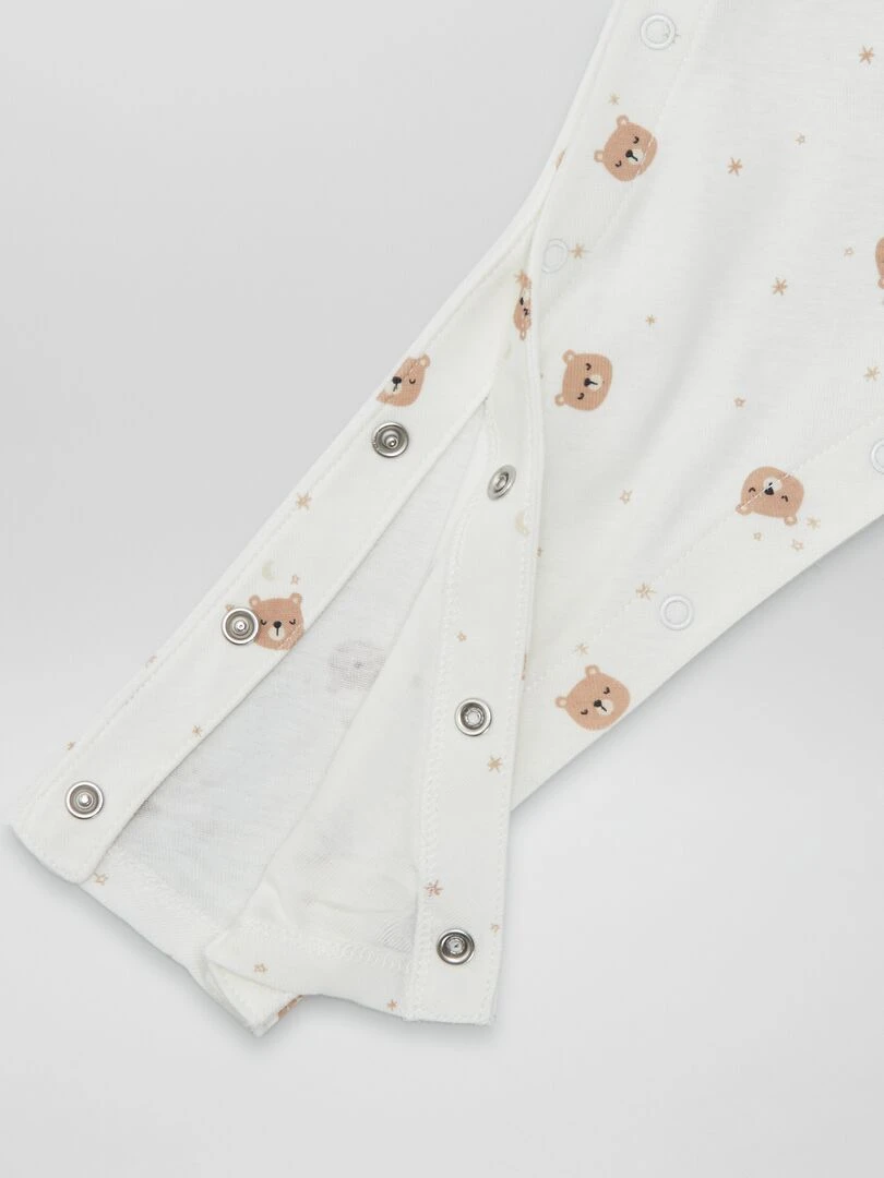 Lot de 2 leggings avec pressions   So Easy   Blanc/vert