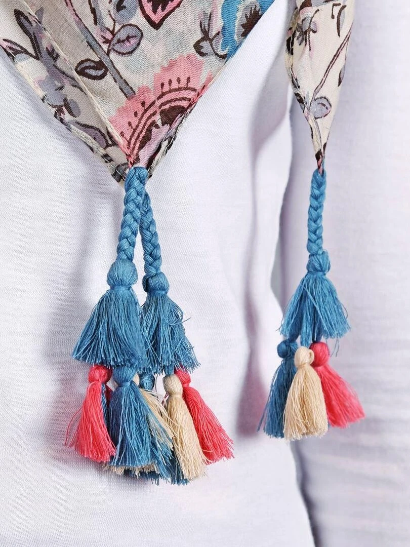 Foulard carré Almaya Bleu