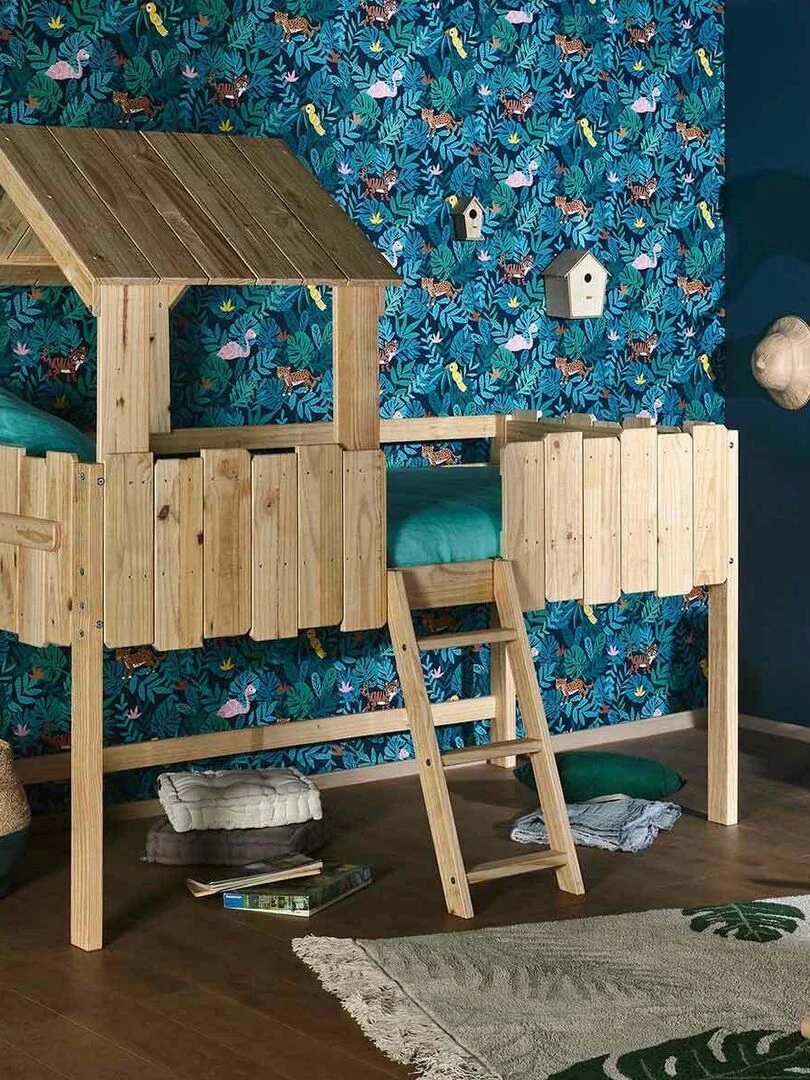 Lit cabane Donnie   AKITEN RETAIL   Marron