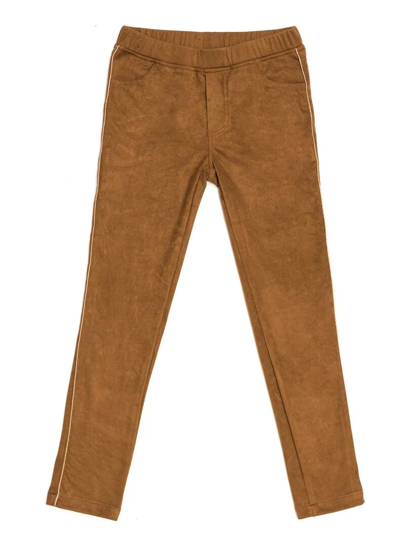 Pantalon Tregging   Suédine Marron  JUMP   'LA FAUTE A VOLTAIRE'   Marron