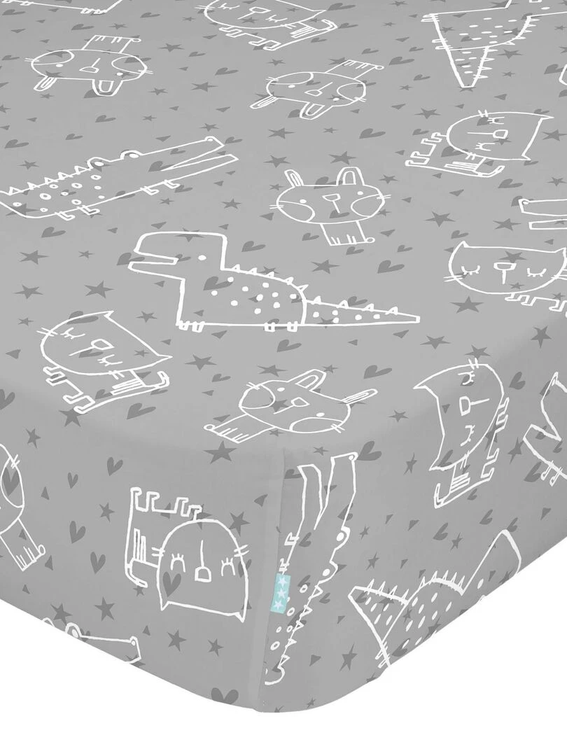 Drap housse Best buddies "Happyfriday" Multicolore