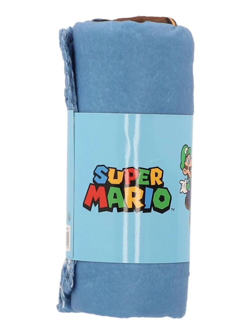 SUPER MARIO Plaid Mario & Luigi 110x130 cm 100% Polyester Bleu Bleu