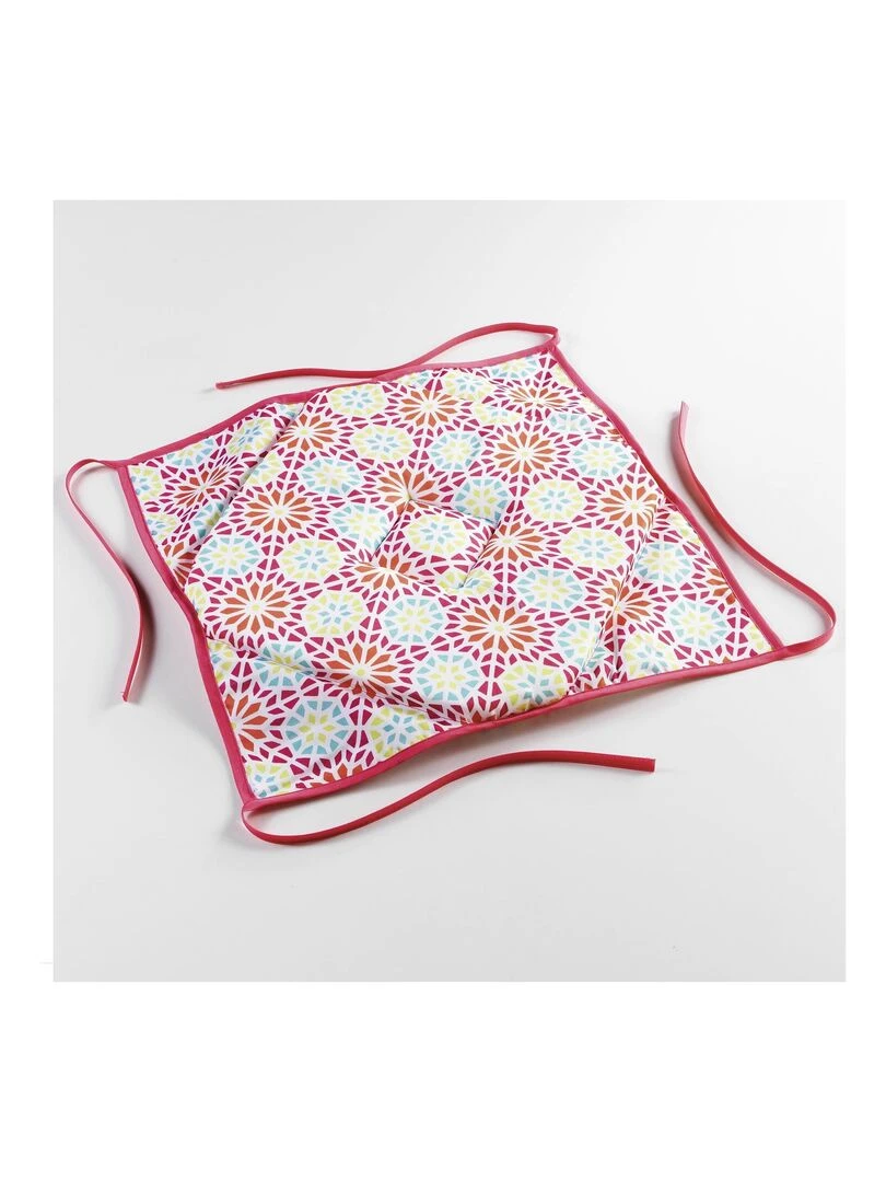 Coussin galette de chaise Kaleidas Rose