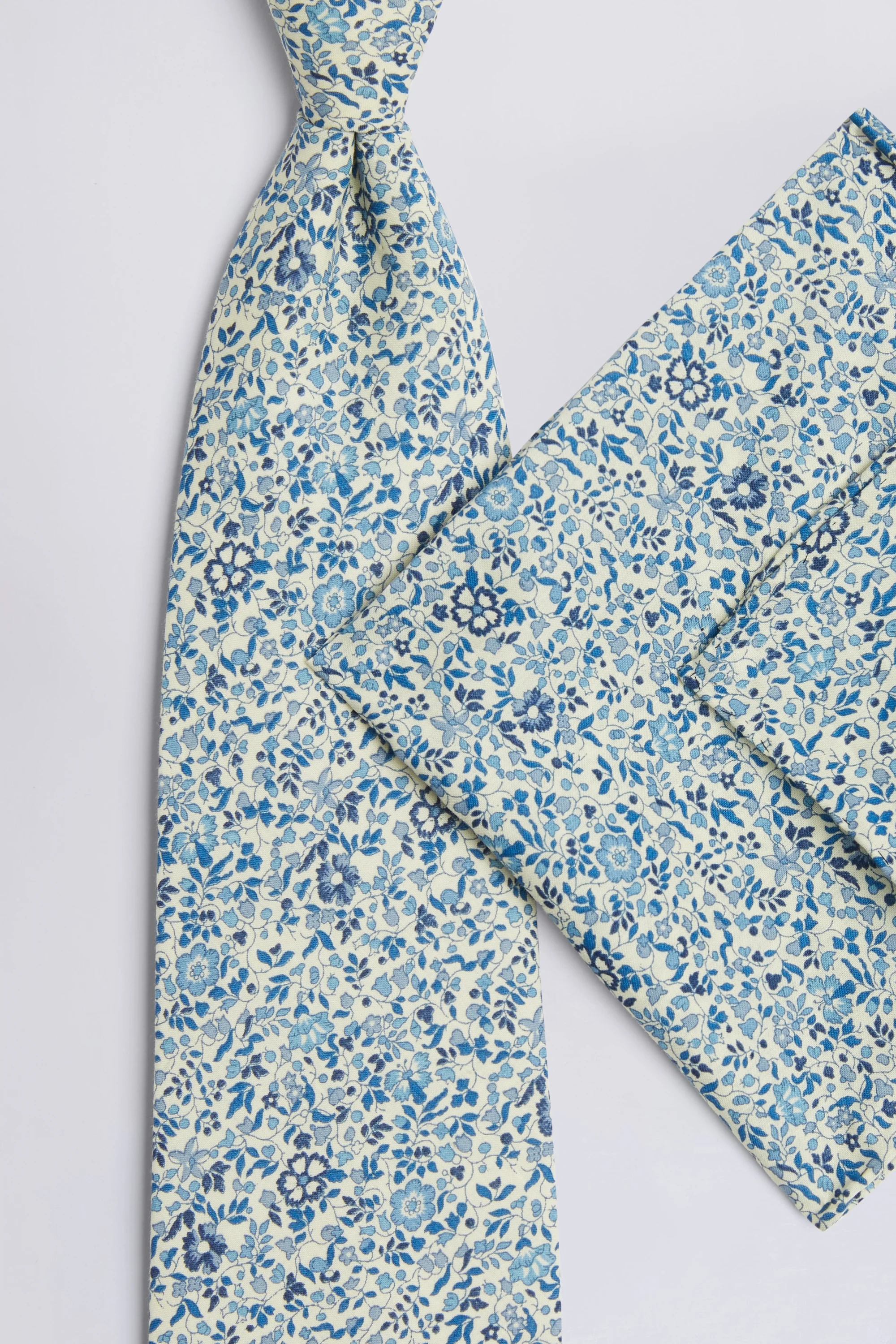 Blue Ditsy Floral Tie Made with Liberty Fabric   Buy Online at Moss