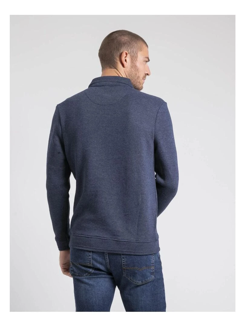 Pull fin col polo WAMITOL Bleu marine