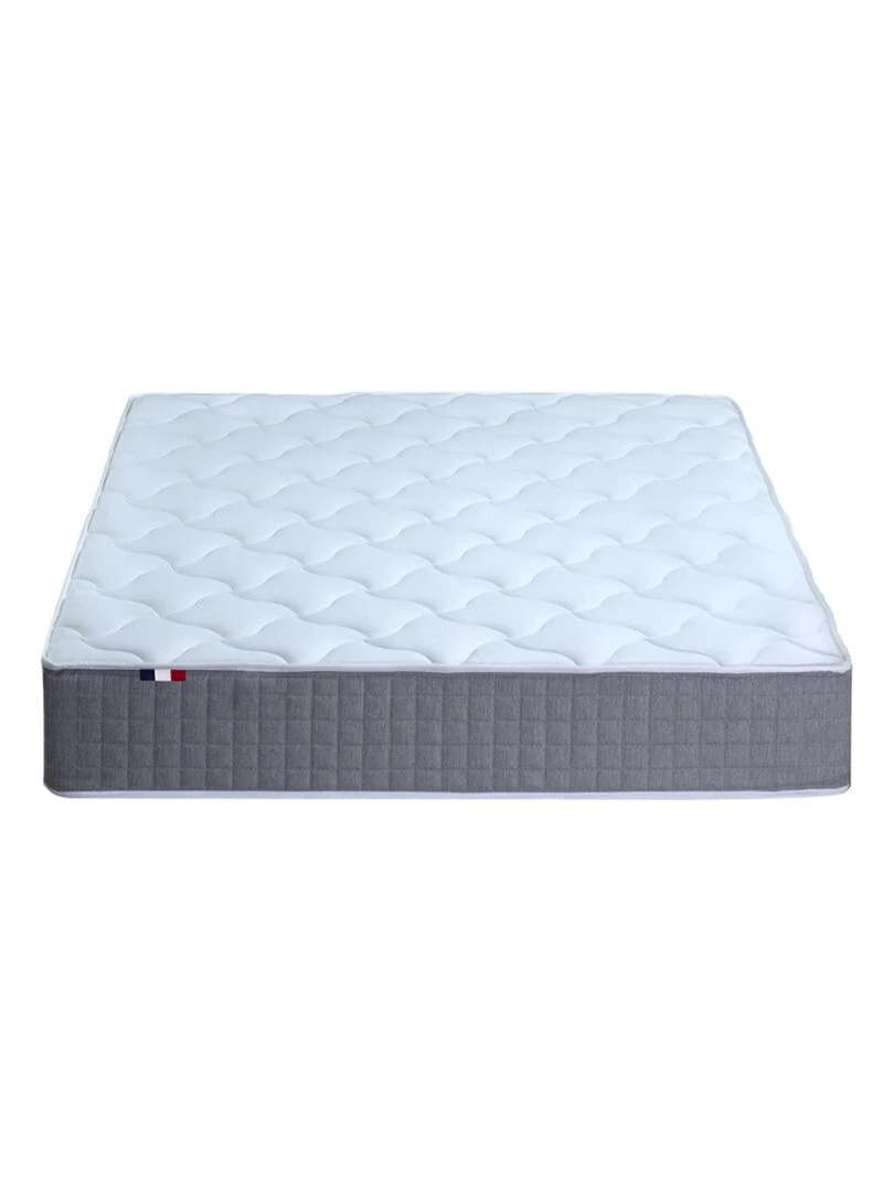 Matelas Ressorts 7 zones MAX H30 Fabriqué en France   Blanc Gris