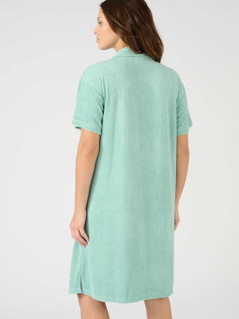 Chemise de nuit maille bouclette   Damart   Vert anis