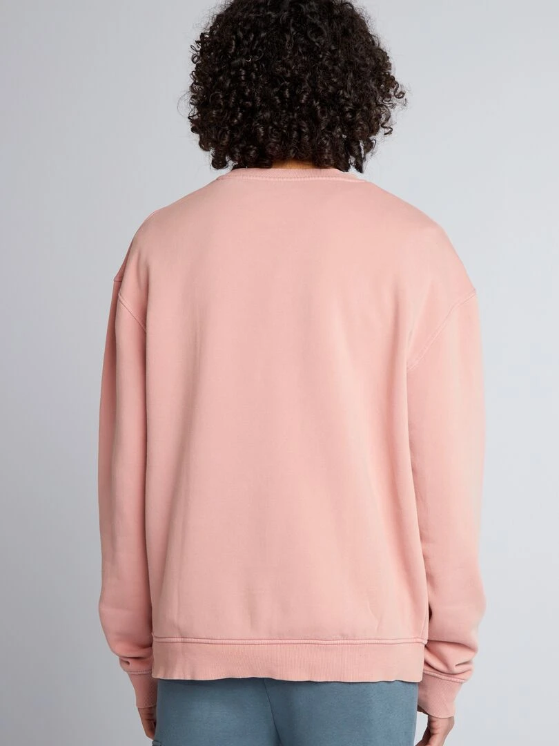 Sweat classique en molleton   Rose