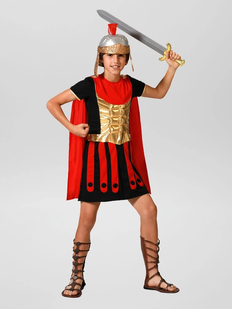 Déguisement 'Gladiateur' 2 pièces Noir / rouge