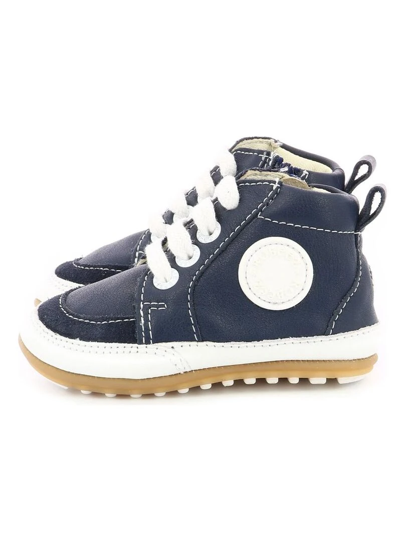 Sneakers hautes Cuir Migo   Bleu marine
