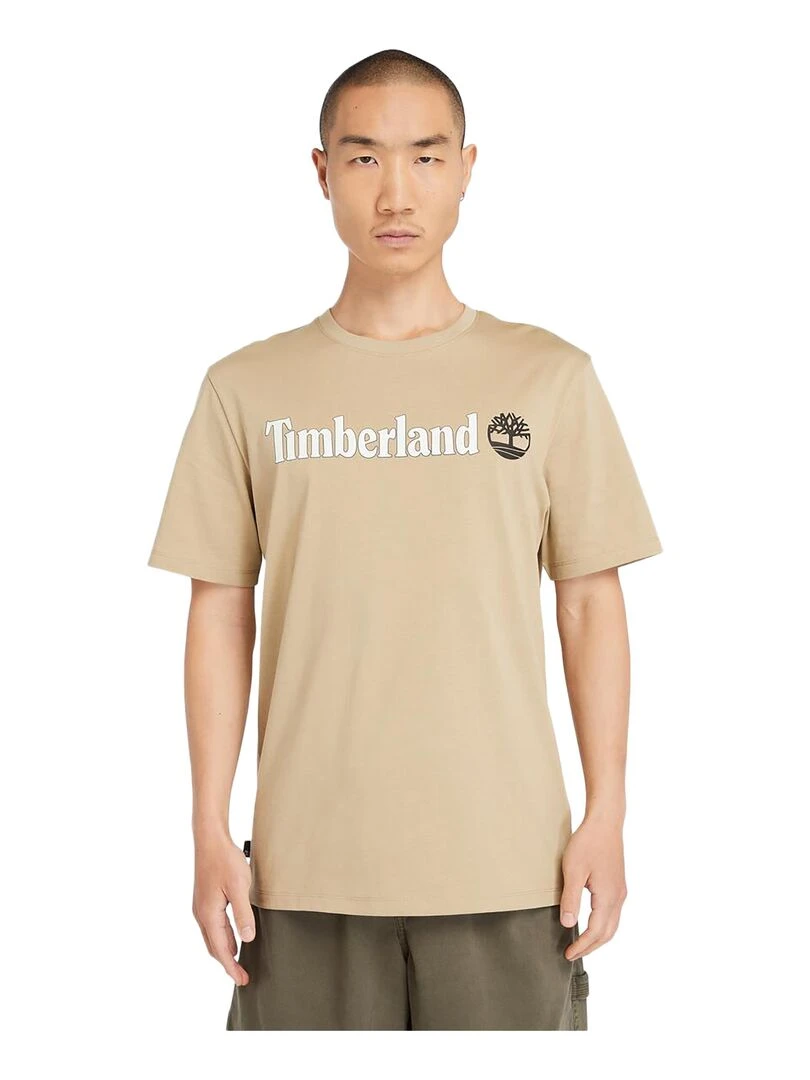Tee Shirt Timberland Linear Logo Short Sleev   Jaune