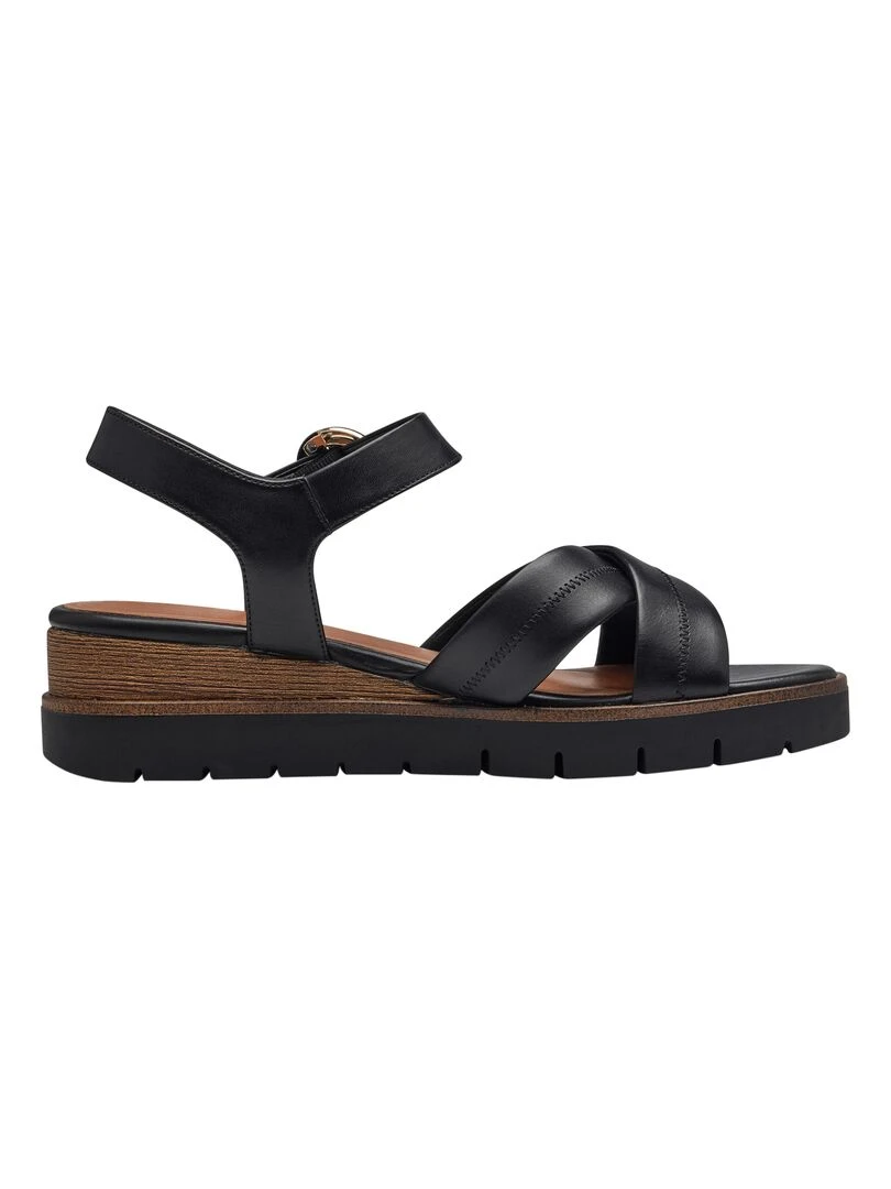 Sandales Cuir Tamaris Noir