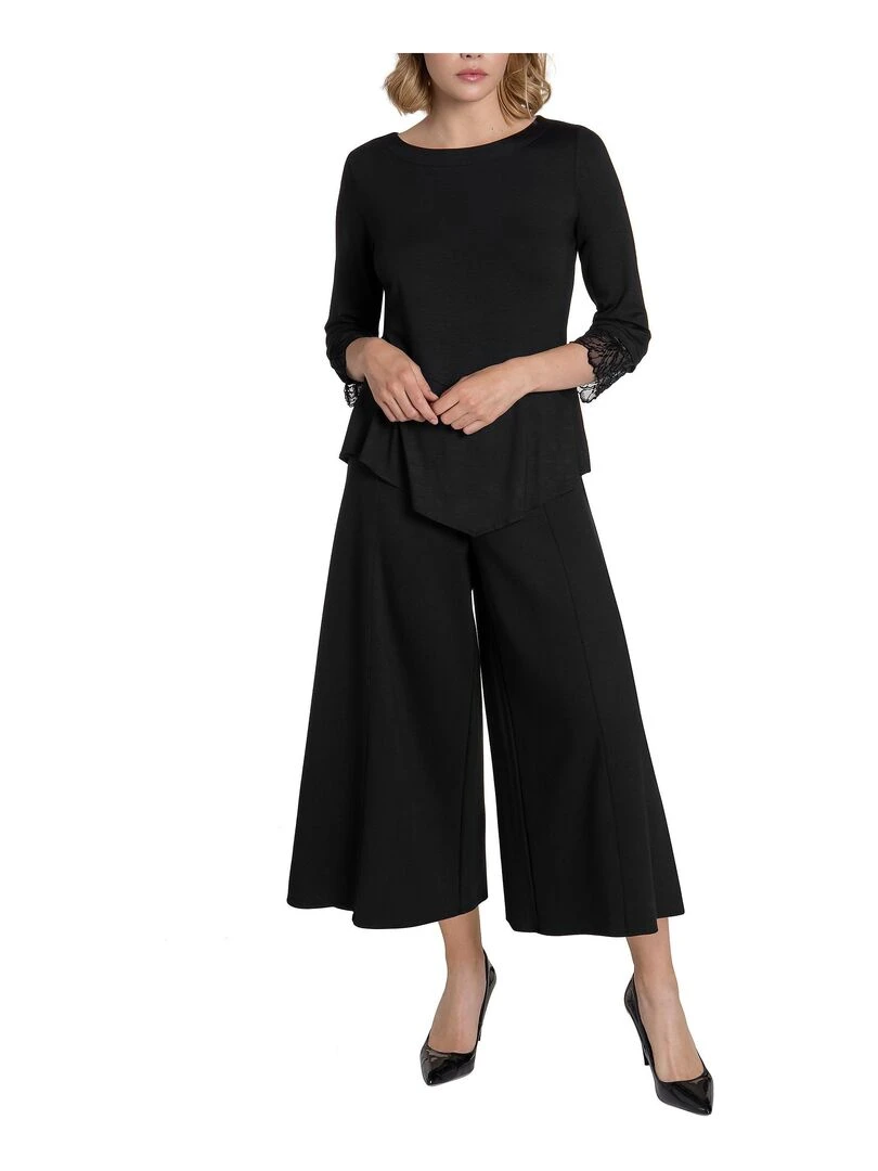 Top manches trois quarts Impressive noir   Noir