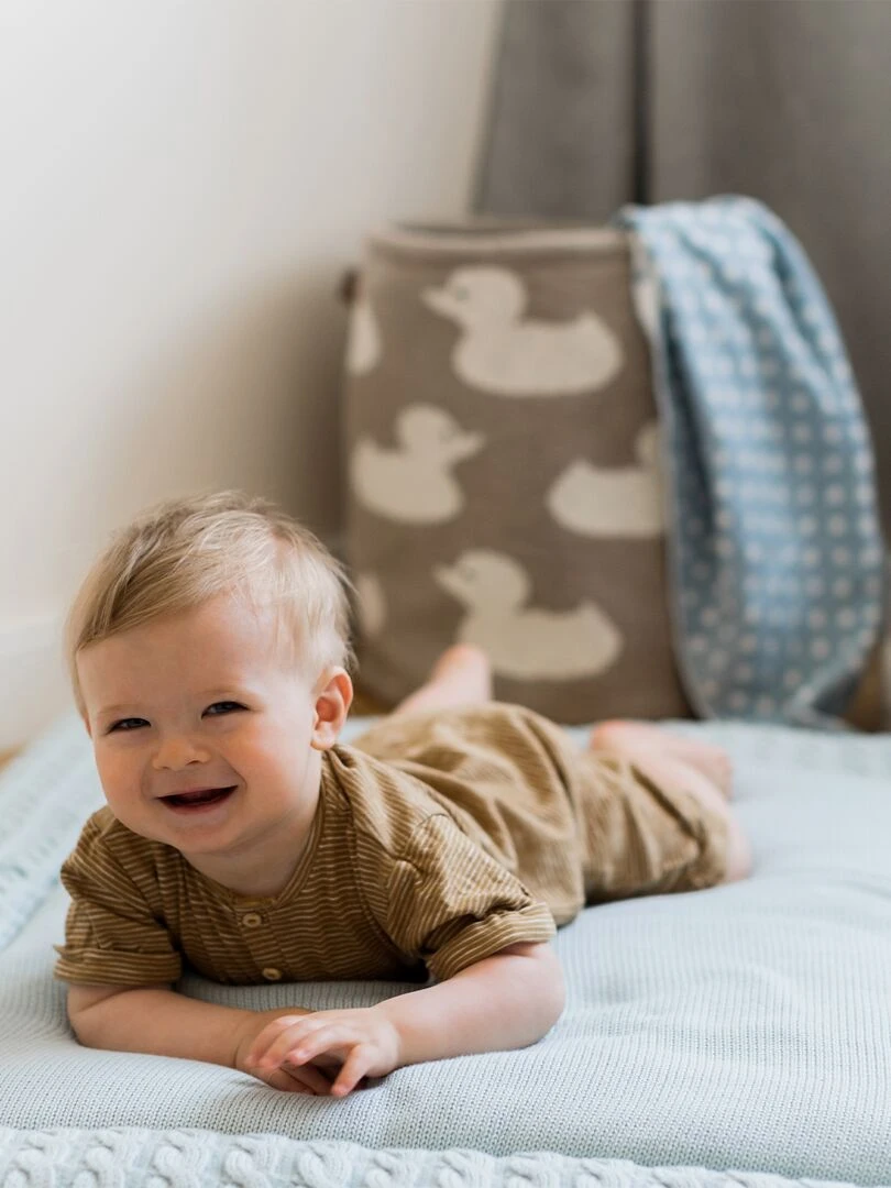 Tapis de parc pour bébé tapis de jeu en coton   Bleu ciel