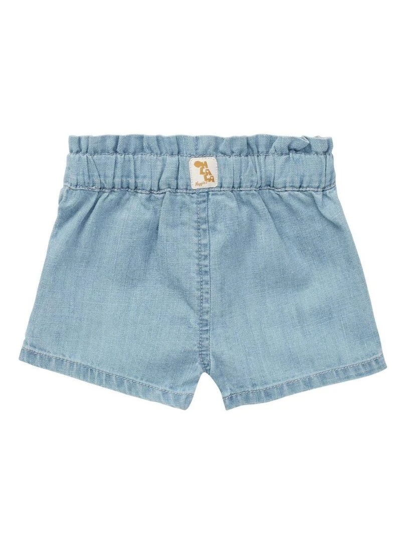 Short en Jean pour Bébé Fille en Coton BCI Bleu