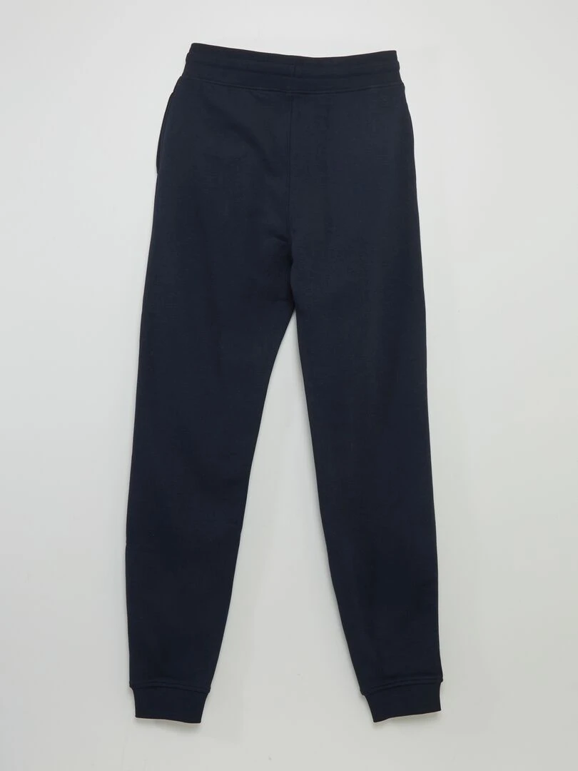 Pantalon uni en molleton bleu marine