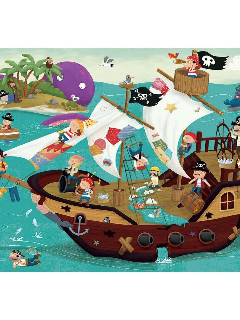Puzzle 50 pièces : Détective puzzle : Bateau pirate N/A