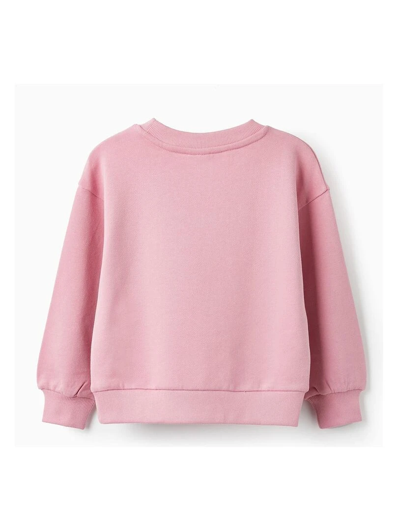 Pull en coton pour fille 'Follow the Sun' THE WAVE TRIBE Rose clair