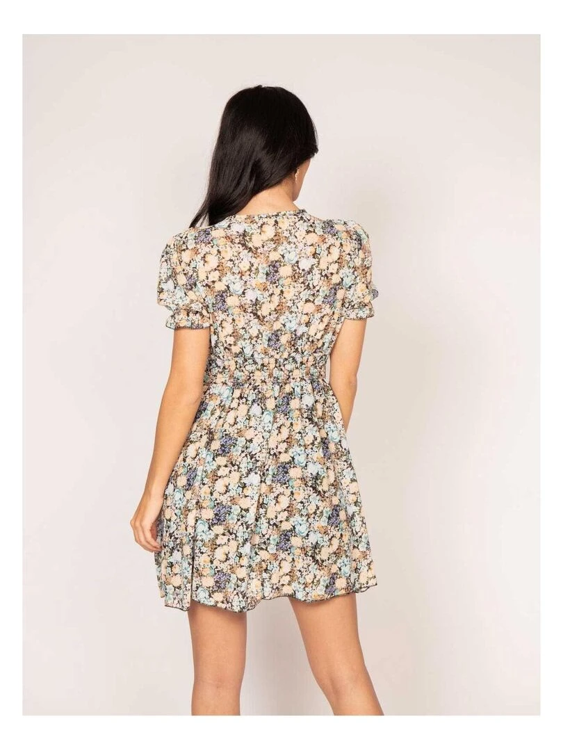 Robe courte motifs ILIAS   Bleu